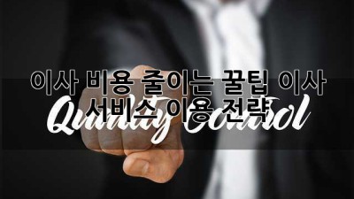 이사 비용 줄이는 꿀팁! 이사 서비스 이용 전략